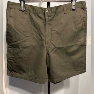 David Taylor Olive Men's Flat Front Shorts